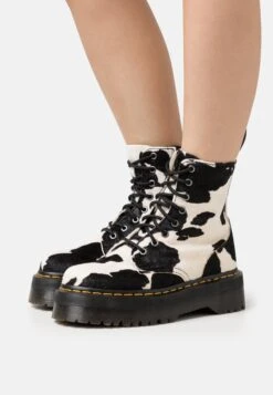 Dr. Martens Jadon - Enkellaarsjes Met Plateauzool - Black/White