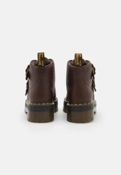 Dr. Martens Devon Flwr - Enkellaarsjes Met Plateauzool - Dark Brown -Bootsmith Hub Verkoopwinkel 162e761bc49f4321b07b4aa76c6418c6