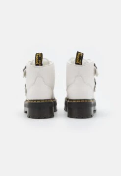 Dr. Martens Devon Flwr - Enkellaarsjes Met Plateauzool - White Milled -Bootsmith Hub Verkoopwinkel 3280e819b93d440c833fce589e530227