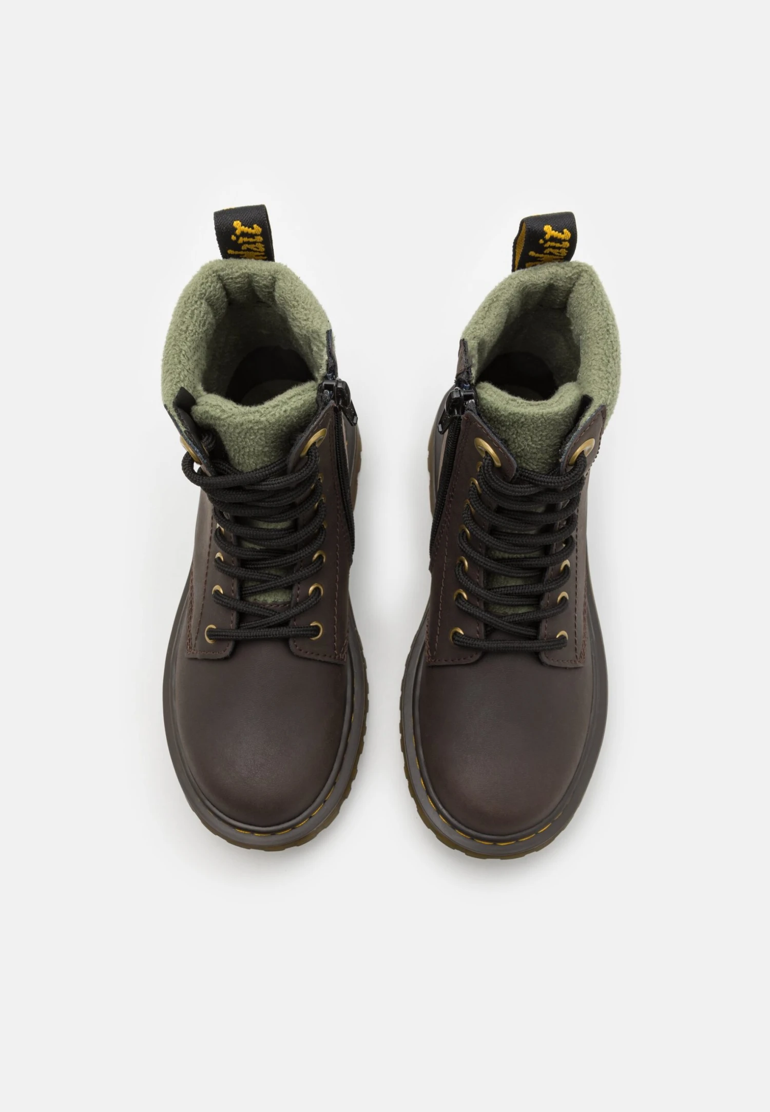 Dr. Martens 1460 Collar Unisex - Veterboots - Dark Brown/Khaki Green 4 Dr. Martens 1460 Collar Unisex - Veterboots - Dark Brown/Khaki Green - Afbeelding 4