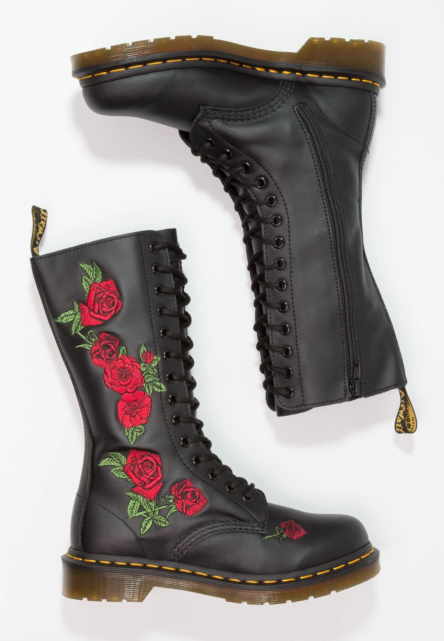 Dr. Martens Vonda 14 Eye Boot - Veterlaarzen - Black/Rose 3 Dr. Martens Vonda 14 Eye Boot - Veterlaarzen - Black/Rose - Afbeelding 3