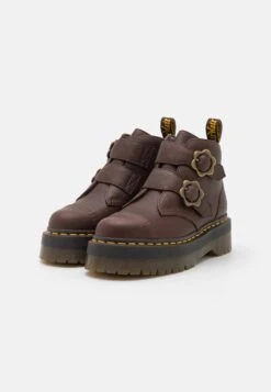 Dr. Martens Devon Flwr - Enkellaarsjes Met Plateauzool - Dark Brown -Bootsmith Hub Verkoopwinkel 76c5c60011df4054a1b9a26f4e995c88