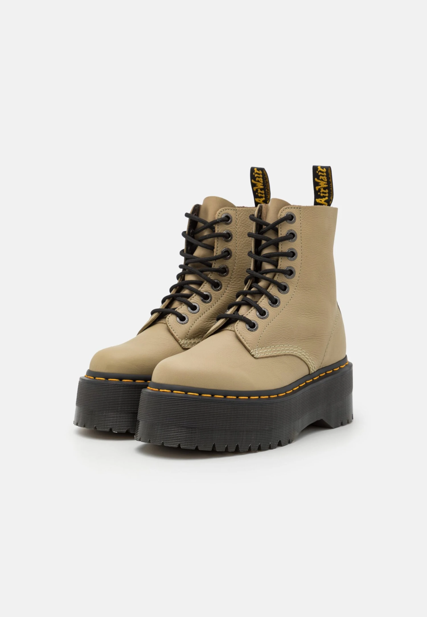 Dr. Martens 1460 Pascal Max - Enkellaarsjes Met Plateauzool - Pale Olive Pisa 3 Dr. Martens 1460 Pascal Max - Enkellaarsjes Met Plateauzool - Pale Olive Pisa - Afbeelding 3