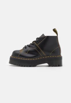 Dr. Martens Church Quad Unisex - Korte Laarzen - Black Vintage Smooth