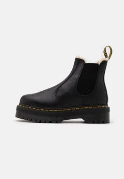 Dr. Martens 2976 Quad - Enkellaarsjes Met Plateauzool - Black/Natural