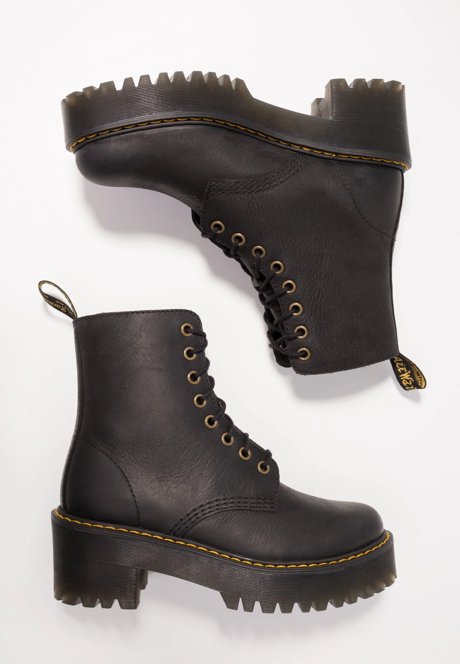 Dr. Martens Shriver Hi 8 Eye Boot - Enkellaarsjes Met Plateauzool - Black 4 Dr. Martens Shriver Hi 8 Eye Boot - Enkellaarsjes Met Plateauzool - Black - Afbeelding 4