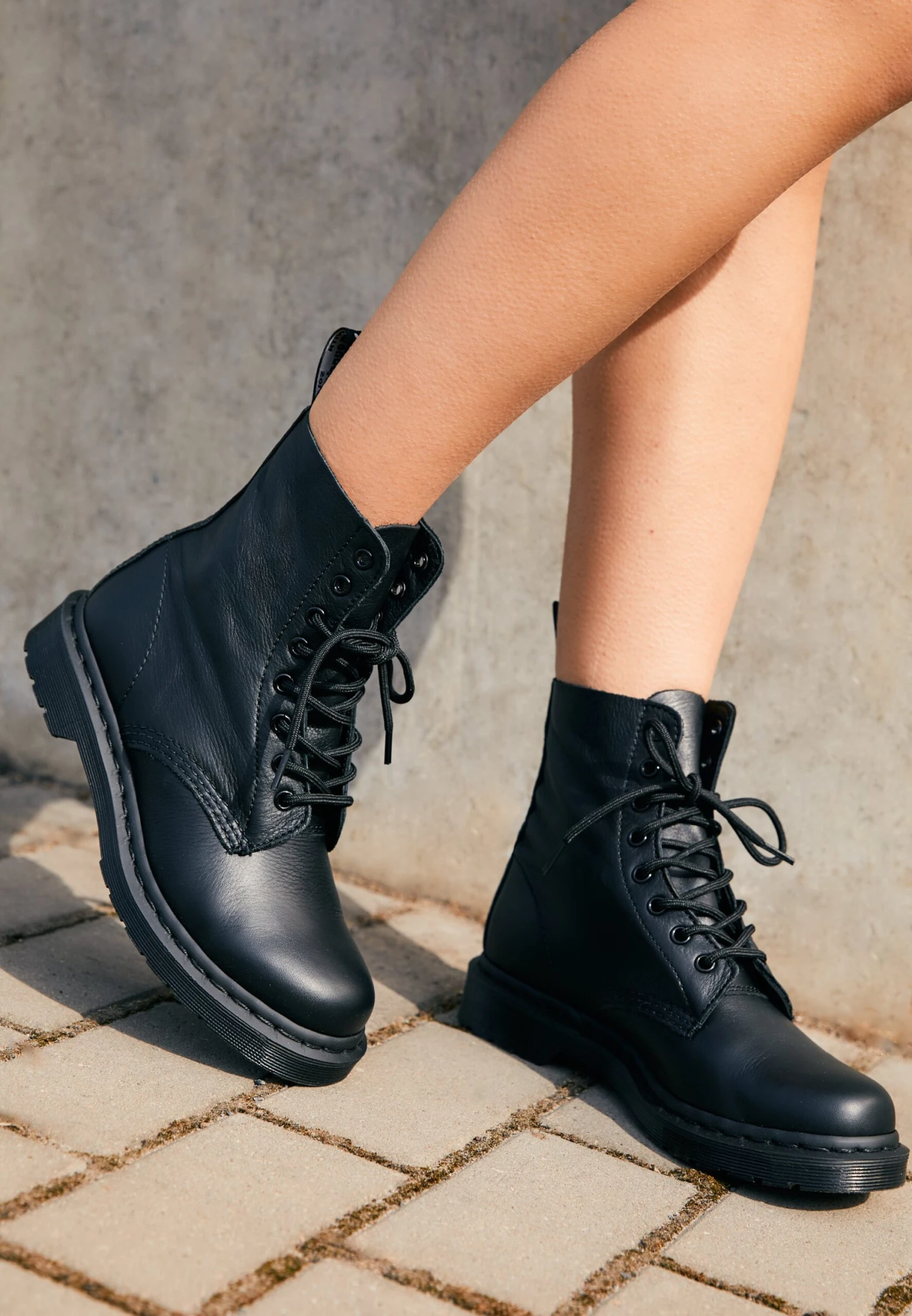 Dr. Martens 1460 Pascal Mono 8 Eye Boot - Veterboots - Black Virginia 2 Dr. Martens 1460 Pascal Mono 8 Eye Boot - Veterboots - Black Virginia - Afbeelding 2