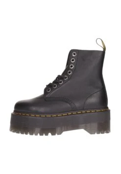 Dr. Martens Pascal Max- Enkellaarsjes Met Plateauzool - Nero