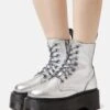 Dr. Martens Jadon Max - Enkellaarsjes Met Plateauzool - Silver Metallic