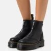 Dr. Martens Jetta - Enkellaarsjes Met Plateauzool - Black