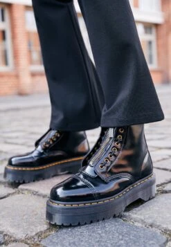 Dr. Martens Vegan Sinclair - Enkellaarsjes Met Plateauzool - Black Oxford