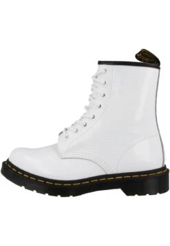 Dr. Martens Veterboots - White Patent Lamper Croc Emboss