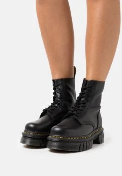 Dr. Martens Audrick Boot - Enkellaarsjes Met Plateauzool - Black